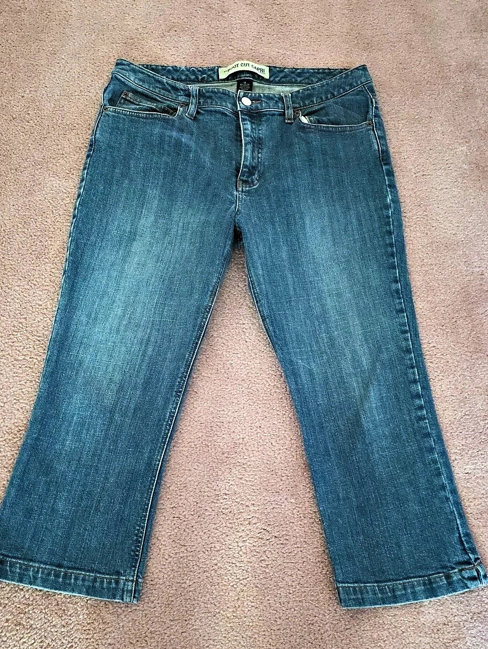 Gap Boot Cut Capri Stretch Jeans Blue Waist 14